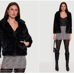 Women's Black Faux Fur Jacket
